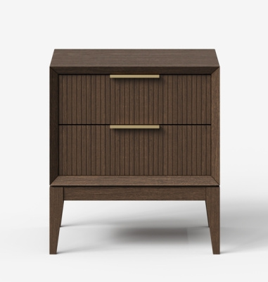 Тумба прикроватная Audrey с рифлеными ящиками
