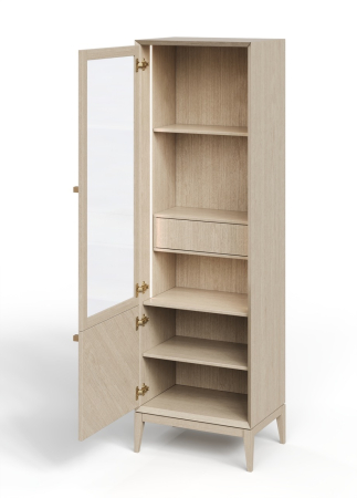 Витрина  1-дверная  Audrey с плоской дверцой и внутренним ящиком, левая