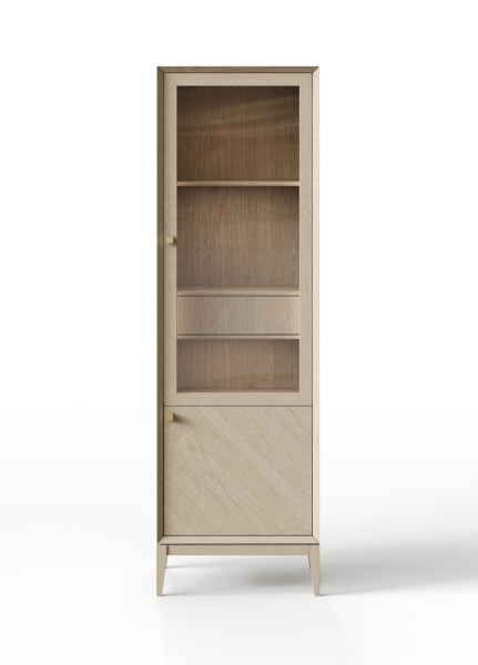 Витрина  1-дверная  Audrey с плоской дверцой и внутренним ящиком, правая