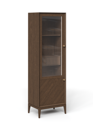 Витрина  1-дверная  Audrey с плоской дверцой и внутренним ящиком, левая