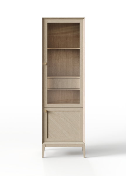 Витрина  1-дверная  Audrey с рамкой и внутренним ящиком, правая