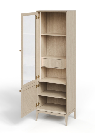 Витрина  1-дверная  Audrey с рамкой и внутренним ящиком, левая