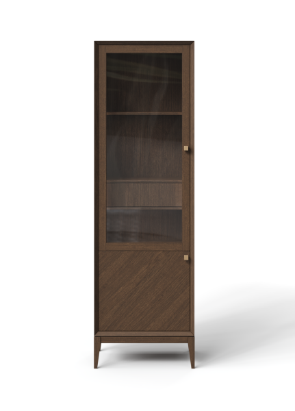 Витрина  1-дверная  Audrey с плоской дверцой и внутренним ящиком, левая